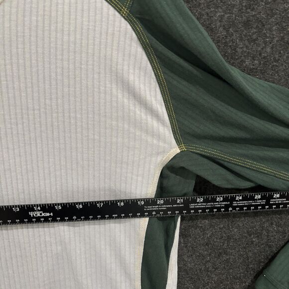 Oakland Athletics Shirt Mens XXL Gray Green Long Sleeve Nike Dri Fit Baseball - Picture 6 of 9